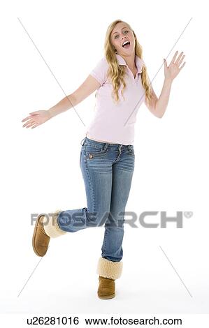 Stock Photograph - Portrait Of A Teenage Girl. Fotosearch