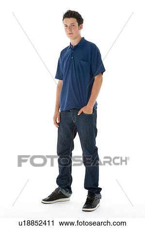 Stock Image - Portrait Of Teenage Boy. Fotosearch