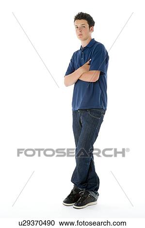 Stock Image - Portrait Of Teenage Boy. Fotosearch