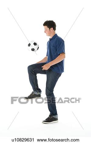 Portrait Of Teenage Boy With A Soccer Ball View Large Photo Image Stock Image - Portrait Of Teenage Boy With A Soccer Ball. Fotosearch