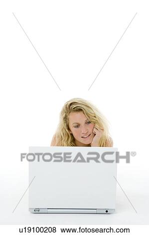 Portrait Of Teenage Girl On Her Laptop View Large Photo Image Stock Photo - Portrait Of Teenage Girl On Her Laptop. Fotosearch