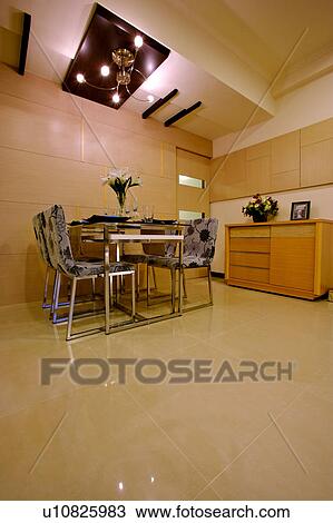 Dining room in modern style View Large Photo Image Stock Image - Dining room in modern style. Fotosearch