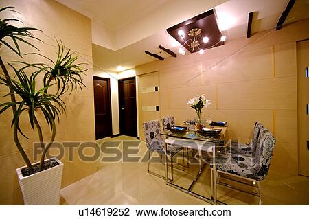 Dining room in modern style View Large Photo Image Stock Image - Dining room in modern style. Fotosearch