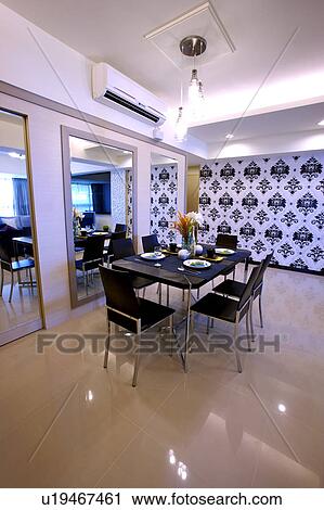 Dining Room in modern style View Large Photo Image Stock Image - Dining Room in modern style. Fotosearch