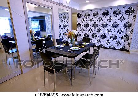 Stock Photography - Dining room in modern style. Fotosearch