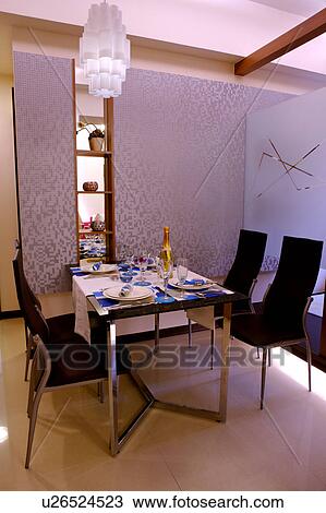 Dining room modern style View Large Photo Image Stock Image - Dining room modern style. Fotosearch