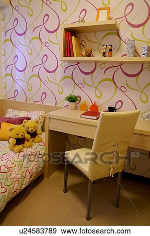 Home interior design and furniture of the bedroom View Large Photo Image Stock Photo - Home interior design and furniture of the bedroom. Fotosearch