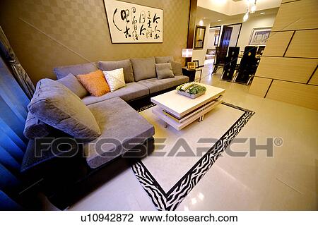 Stock Image - Living room in modern style. Fotosearch