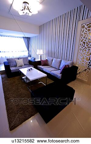 Living room in modern style View Large Photo Image Stock Image - Living room in modern style. Fotosearch
