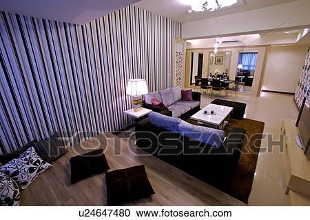 Living room in modern style View Large Photo Image Stock Image - Living room in modern style. Fotosearch