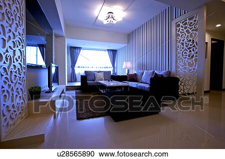 Stock Image - Living room in modern style. Fotosearch