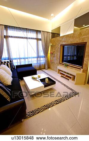 Living room in modern style View Large Photo Image Stock Photo - Living room in modern style. Fotosearch