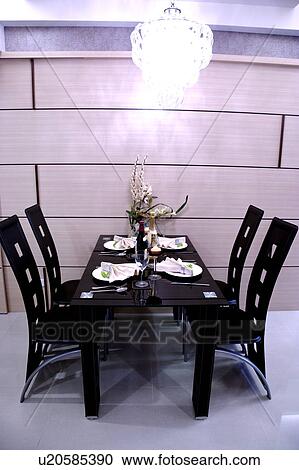 Stock Image - Modern dining room. Fotosearch