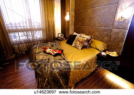 Bedroom in modern style View Large Photo Image Stock Photo - Bedroom in modern style. Fotosearch