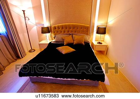 Stock Image - Bedroom of modern style. Fotosearch