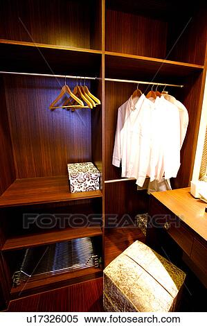 Stock Photography - Close-up of closet in the bedroom. Fotosearch