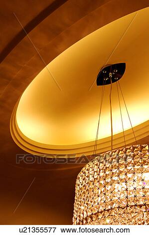 Stock Photo - Lamp glittering on the ceiling. Fotosearch