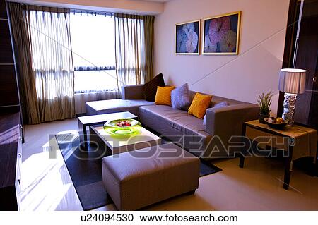 Stock Image - Living room in modern style. Fotosearch
