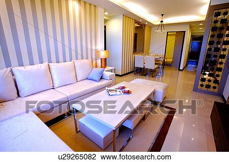 Stock Image - Home interior and furniture of modern style. Fotosearch