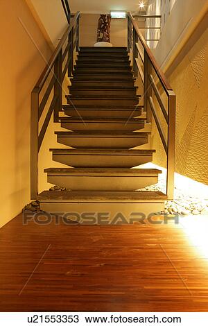 Close Up Of Staircase Front View Stock Image U Fotosearch