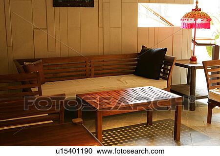 Home decorating of living room with wooden furnitures View Large Photo Image Stock Image - Home decorating of living room with wooden furnitures. Fotosearch