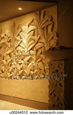 Home decorating of wall carving and carved sculptures View Large Photo Image Stock Image - Home decorating of wall carving and carved sculptures. Fotosearch