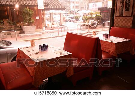 Stock Image - Interiors-leisure space of western restaurant with luxury style . Fotosearch