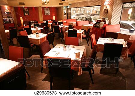 Stock Image - Interiors-leisure space of western restaurant with luxury style . Fotosearch