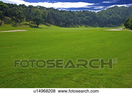 Golf course View Large Photo Image Stock Photo - Golf course. Fotosearch