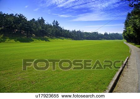 Stock Photography - Road in golf course. Fotosearch