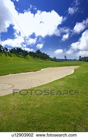 Sand trap in golf course View Large Photo Image Stock Image - Sand trap in golf course. Fotosearch