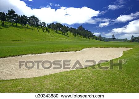 Sand trap in golf course View Large Photo Image Stock Image - Sand trap in golf course. Fotosearch