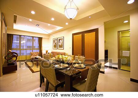 Picture - Dining room in modern home. Fotosearch