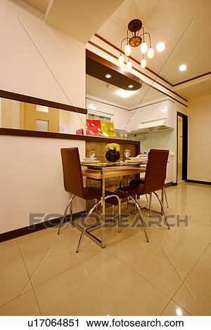Stock Image - Dining room of modern home. Fotosearch