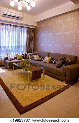 Interiors of living room View Large Photo Image Stock Photo - Interiors of living room. Fotosearch