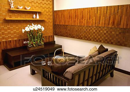 Interiors of living room View Large Photo Image Stock Photo - Interiors of living room. Fotosearch