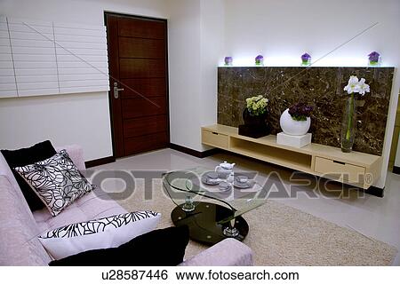Stock Photograph - Interiors of modern style living room. Fotosearch