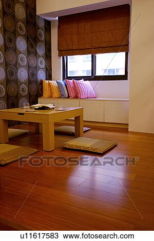 Stock Image - Japanese style domestic room. Fotosearch