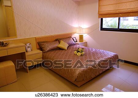 Stock Image - Modern style bedroom. Fotosearch
