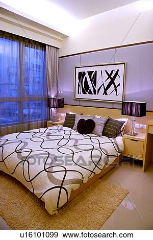 Modern style bedroom View Large Photo Image Stock Photo - Modern style bedroom. Fotosearch