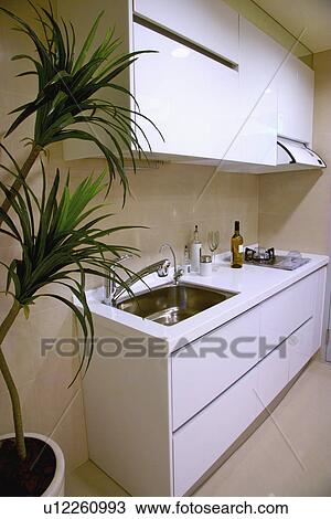 Modern style kitchen room View Large Photo Image Stock Image - Modern style kitchen room. Fotosearch