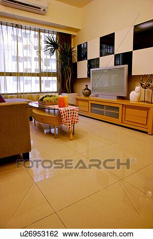Stock Image - Modern style living room. Fotosearch
