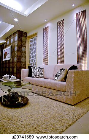 Modern style living room View Large Photo Image Stock Photo - Modern style living room. Fotosearch