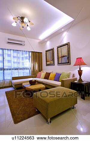 Contemporary living room interior View Large Photo Image Stock Image - Contemporary living room interior. Fotosearch