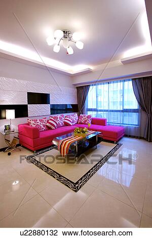 Contemporary living room interior View Large Photo Image Stock Image - Contemporary living room interior. Fotosearch