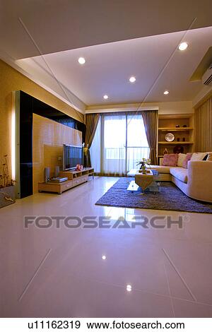 Stock Photo - Contemporary living room interior. Fotosearch