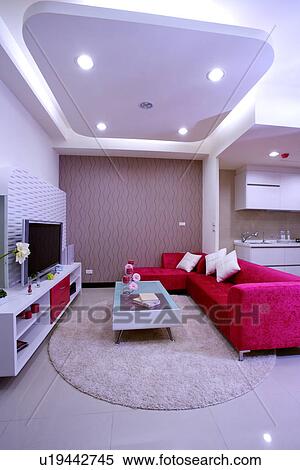 Stock Photography - Contemporary living room interior. Fotosearch