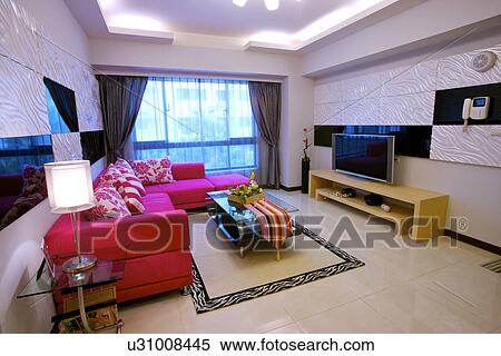Stock Photography - Contemporary living room interior. Fotosearch