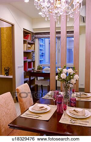 Stock Photograph - Dining room of modern home. Fotosearch