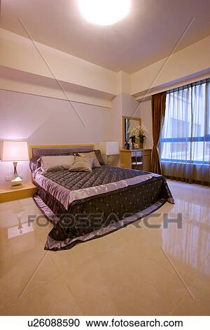 Stock Image - Large modern bedroom. Fotosearch